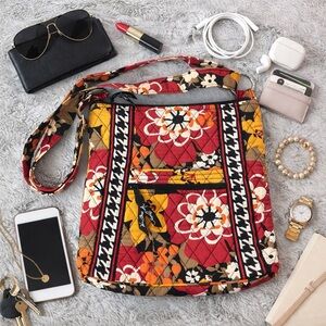 Vera Bradley Purse Bittersweet Crossbody Shoulder Bag Retired Print Floral EUC